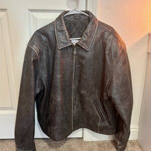 John Ashford Dark Brown Leather Jacket